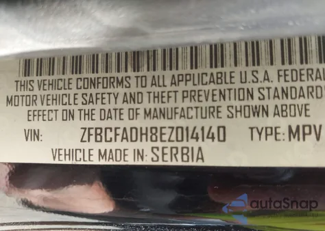 2014 Fiat 500L Trekking из США, поврежденный, VIN ZFBCFADH8EZ014140